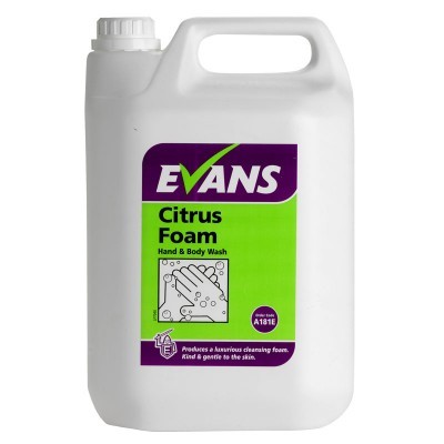 EVANS CITRUS FOAM, hand and body wash x 5Lt