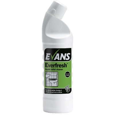 EVERFRESH APPLE, Evans Toilet & Washroom Cleaner  x 1Lt
