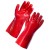 RED PVC DIP GAUNTLET GLOVE  - 11" length x 1 pair